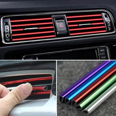10pcs Car Vent Trim Strips – U-Shape Molding & Edge Protection